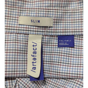 New Artefact sz XXL Slim Tall Shirt chocolate truffle in color buttons ls 1846